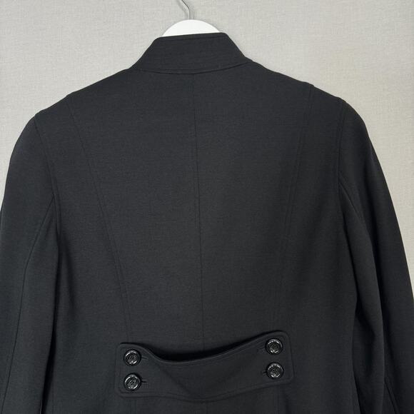 Carlisle Jacket Womens 6 Black Crop Ponte Knit Blazer Military Inspired Luxury - Picture 6 of 12